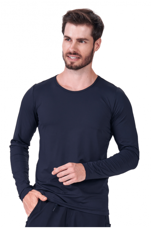 Blusa Masc.  Segunda Pele Preta -