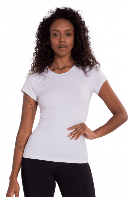 Camiseta Feminina Basic Branco -